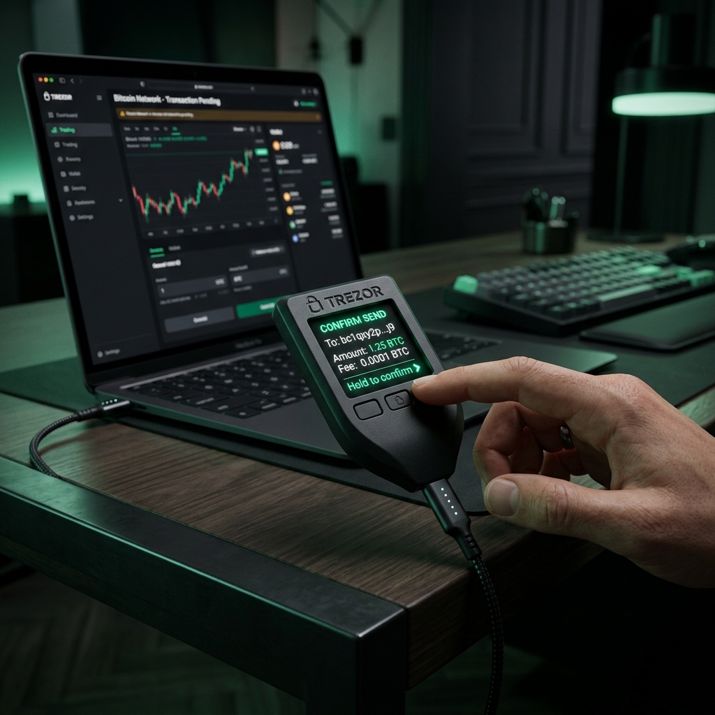 Hardware wallet transaction approval screen